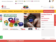 Tablet Screenshot of brahmagems.com